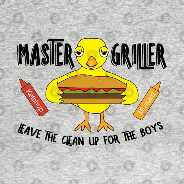Master Griller Chick Funny Barbecue Design by Barthol Graphics